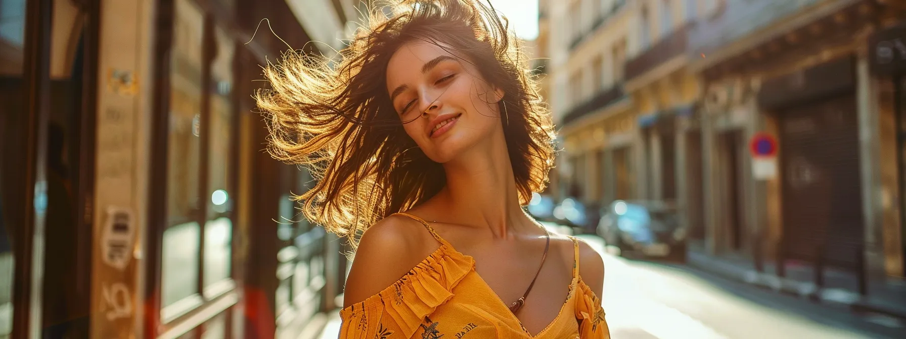 Short Trendy Haircuts for Women Unveiled 5 a woman with a windswept crop cut confidently walks down a city street with a carefree, stylish vibe.