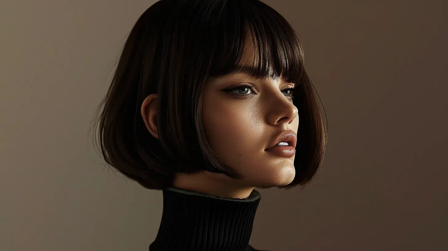 Short Trendy Haircuts for Women Unveiled 2 a woman with a cropped bob showcasing a sleek and modern hairstyle.