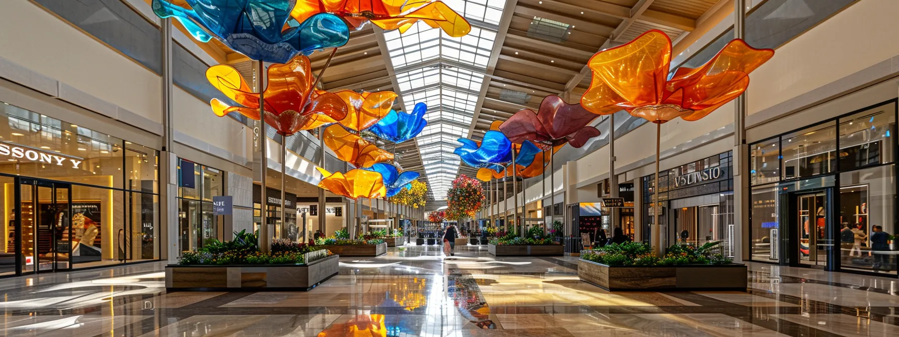 Experience Premier Luxury Shopping in North Dallas Centers 1 luxurious shopping in North Dallas at northpark center with elegant art installations.