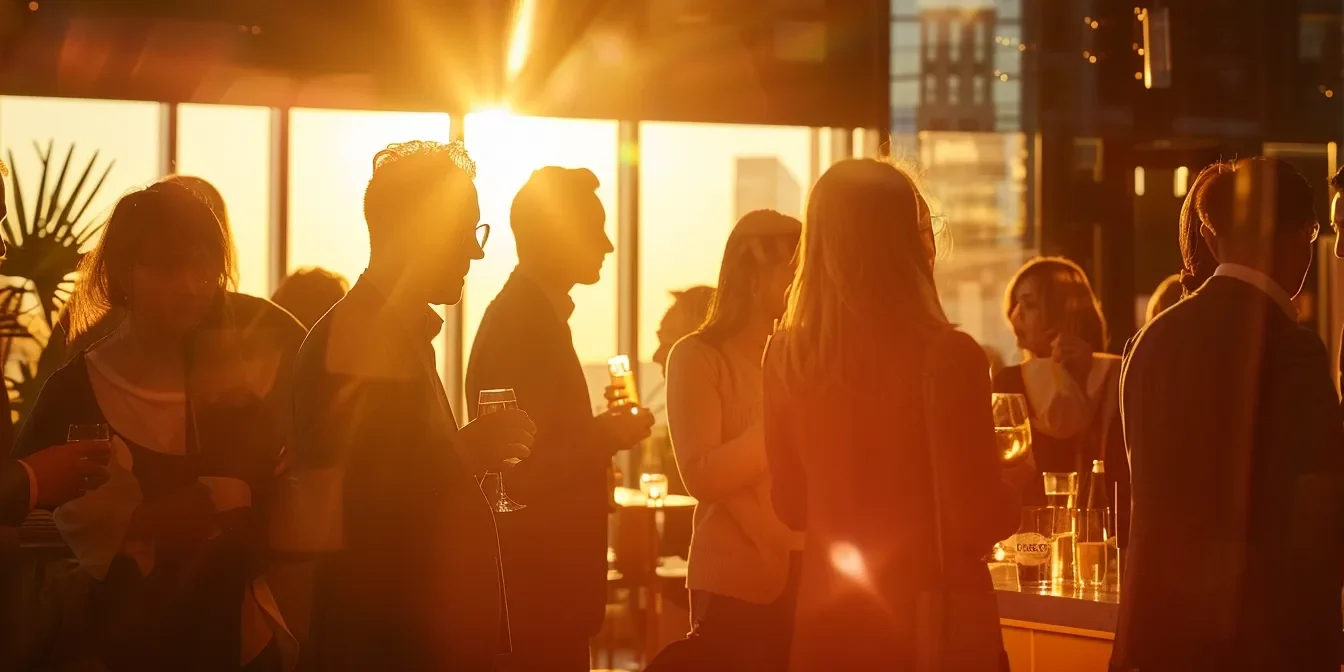 455f81ec-3e92-4174-a037-ddc24194f99e.webp group of people mingling and conversing at a networking event.