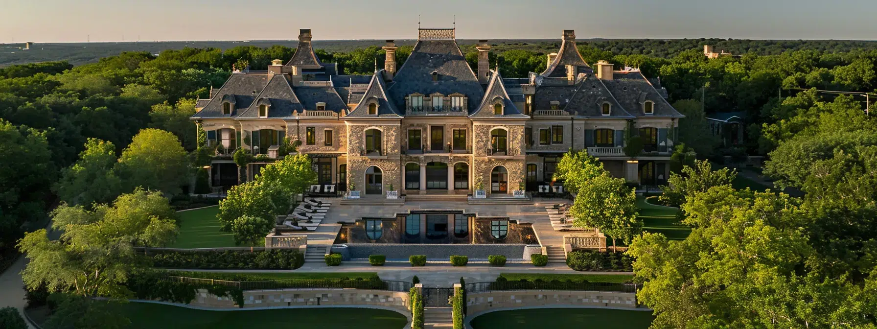 a luxurious north dallas mansion surrounded by changing economic landscapes, stringent regulations, and environmental influences, showcasing the challenges of the luxury real estate market.