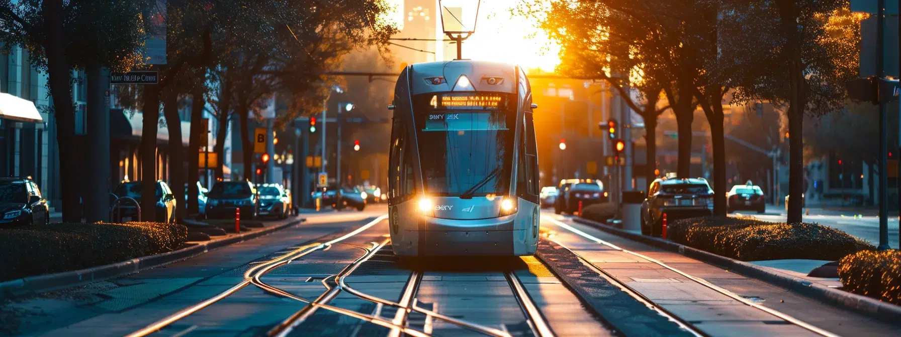 Comprehensive Guide to DART Services in North Dallas 1 a bustling city street with a sleek, modern light rail train passing by, showcasing the convenience of dart services in north dallas.