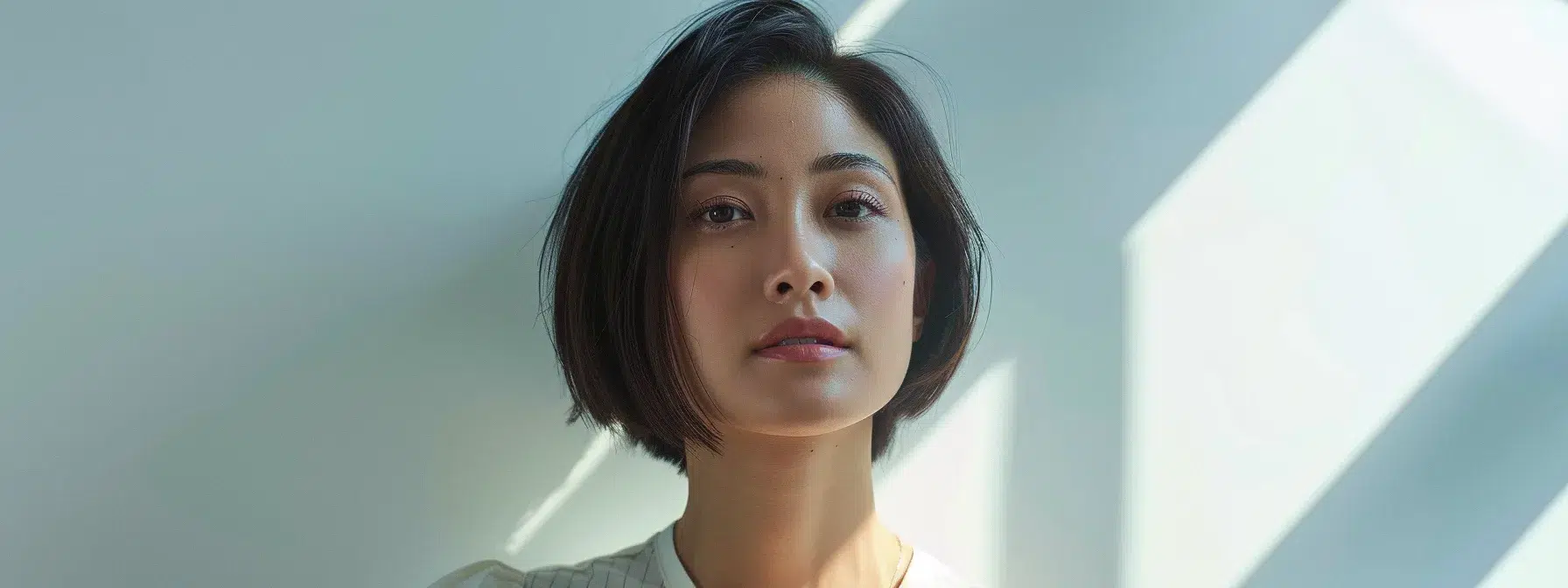Effortless Short Hair Styling: Your Ultimate Guide 4 a woman effortlessly styling her short hair in a modern, sleek bob with a quick blow-drying tip.
