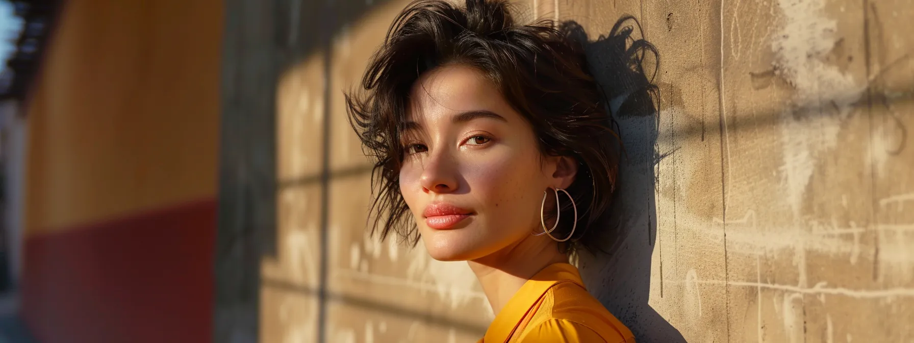a vibrant and modern woman with a chic layered haircut, showcasing the versatility and style of different lengths and textures. a vibrant and modern woman with a chic layered haircut, showcasing the versatility and style of different lengths and textures.