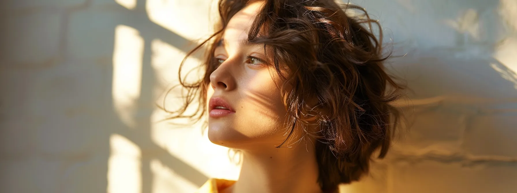 a woman with layered haircuts showcasing a voluminous and textured hairstyle with effortless movement and style. a woman with layered haircuts showcasing a voluminous and textured hairstyle with effortless movement and style.