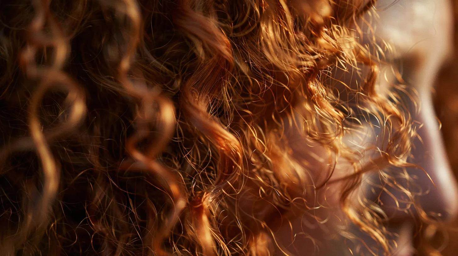 Understanding the Importance of Deep Conditioning for Curly Hair 1 a vibrant close-up of luscious, well-defined curly hair glistening with moisture, bathed in soft, warm light to emphasize the hair's healthy texture and bounce.