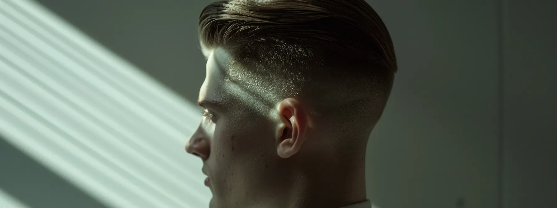 a sleek and modern fade haircut, seamlessly blending short sides with a slightly longer top, showcasing a stylish and versatile look. a sleek and modern fade haircut, seamlessly blending short sides with a slightly longer top, showcasing a stylish and versatile look.