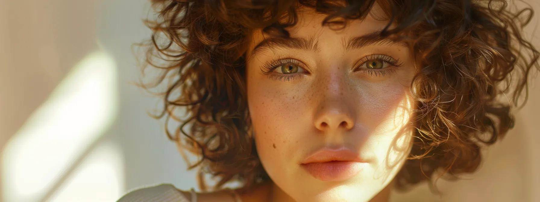 Ultimate Guide to Short Haircuts for Curly Hair 1 a photo of a woman with beautifully defined curls and a short hair cut.
