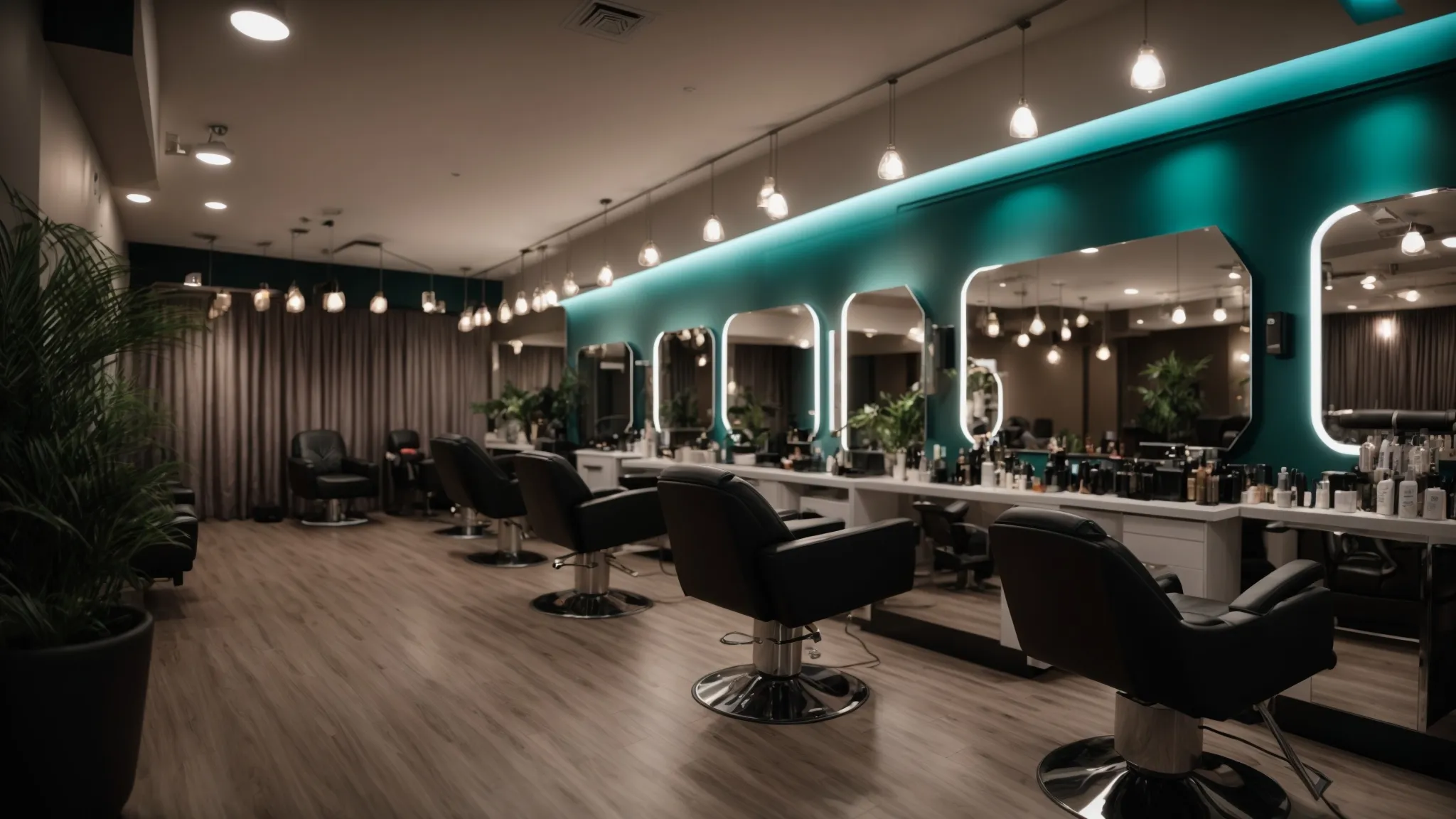 Hair Salon vs. Beauty Salon: Which One is Right for You? 4 a vibrant beauty parlor bustling with activity, showcasing clients enjoying lively hair treatments under warm, inviting lighting, emphasizing the dynamic and approachable atmosphere of modern salon experiences.